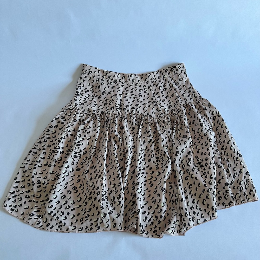 Joyfolie Mia Joy pink leopard print skirt size 14